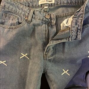 Love Soho Women's Blue Flare Jeans